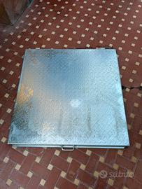 Tombino-botola in zincato per ispezione 100x100cm
