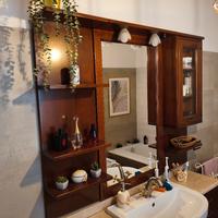 Specchiera bagno legno massello in arte povera
