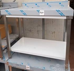 🔩 Tavolo inox NUOVO con alzatina e ripiano✨