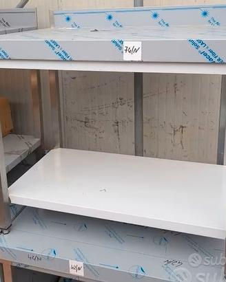 🔩 Tavolo inox NUOVO con alzatina e ripiano✨