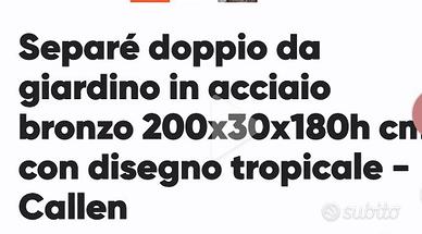 Separè in acciaio da giardino o terrazzo