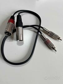 Cavo da XLR a RCA stereo 0,6m