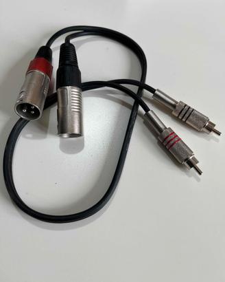 Cavo da XLR a RCA stereo 0,6m