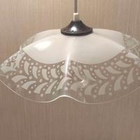 Lampadario  in vetro liberty originale anni 30
