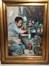 Dipinto Olio. Ceramista