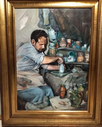 Dipinto Olio. Ceramista