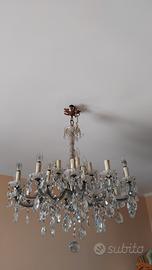 Lampadario cristallo antico