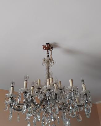 Lampadario cristallo antico