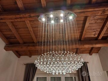 Lampadario moderno in cristallo con 6 luci