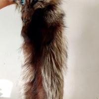 Stola sciarpa vera volpe argentata