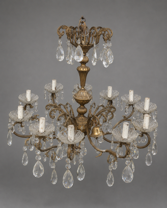 lampadario a gocce vintage