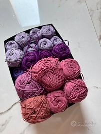 Gomitoli in cotone di diversi marchi come dmc, ecc