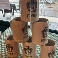 Set 6 boccali birra FORST in ceramica