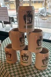 Set 6 boccali birra FORST in ceramica