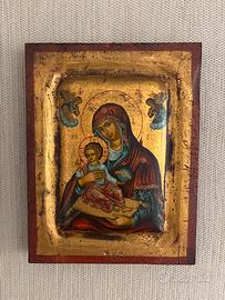 Quadretto icona Madonna col bambino