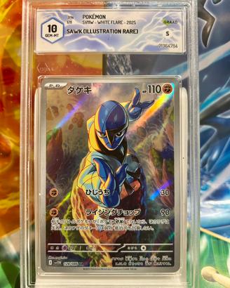 Carta Pokemon Sawk AR GRAAD 10 Slab JP