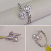 Anello contrariè Oro bianco