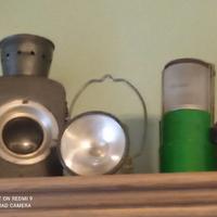 Set di  lanterne e fari vintage da collezione