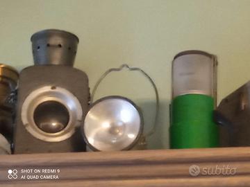 Set di  lanterne e fari vintage da collezione
