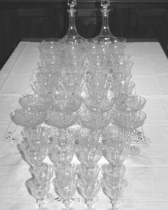 Servizio di bicchieri in cristallo