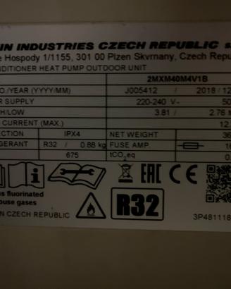 Condizionatore daikin dual