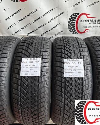 4 PNEUMATICI 205/50 R17 GOODYEAR INVERNALI 95%