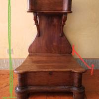 inginocchiatoio in noce epoca '700
