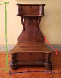 inginocchiatoio in noce epoca '700