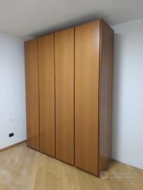 Armadio 4 ante, cassettiera e 2 comodini