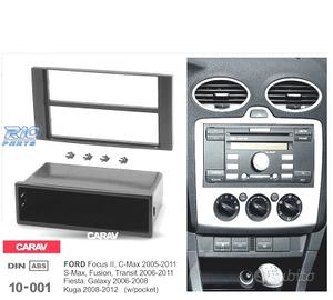 TELAIO NERO RADIO 1-DIN PER FORD FOCUS C-MAX S-MAX