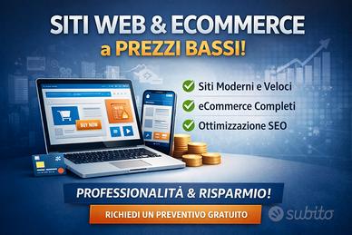 Siti Web ed eCommerce Professionali a Prezzi Bassi