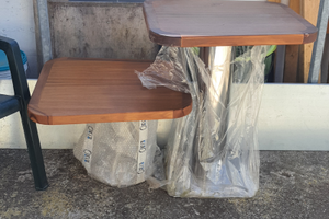 Volante, bussola, tavolo teak