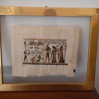 Quadro egiziano cornice ottone