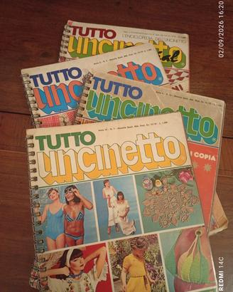 lotto riviste vintage "tutto uncinetto" anni '70 