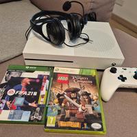 xbox one s, cuffie, joystick, giochi