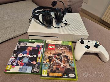 xbox one s, cuffie, joystick, giochi