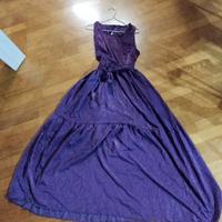 Vestito lungo viola taglia S/M mi usato