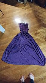 Vestito lungo viola taglia S/M mi usato