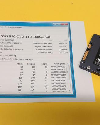 SSD SATA Samsung 870 QVO 1 Tbyte, interfaccia SATA