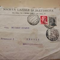 Busta 1929 Elettrificazione Frantoi (Frosinone) -