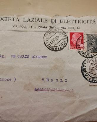 Busta 1929 Elettrificazione Frantoi (Frosinone) -