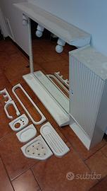 Set completo specchiera bagno e accessori