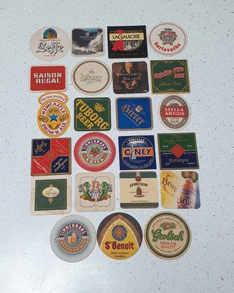 Lotto sottobicchieri birra e Whiskey vintage