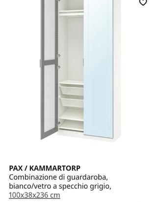 armadio pax Ikea specchio 