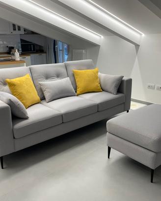 Divano pouf contenitore stile moderno scandinavo