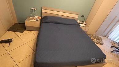 Letto matrimoniale contenitore Santalucia grigio