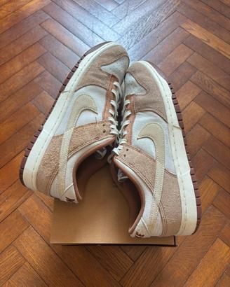 Scarpe Nike Dunk Low Medium Curry Pelle Beige 45
