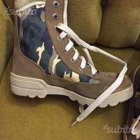 Anfibi in pelle mimetici N-40