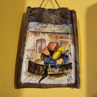 tegole antiche dipinte (artista Carmine tranchese)