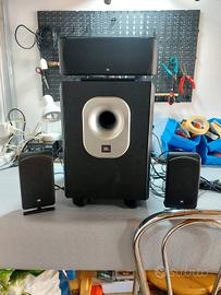 impianto audio home teatre jbl subwoofer e satelli